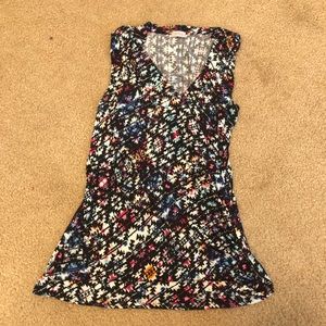 Multicolor Aztec Print Faux Wrap Tank
